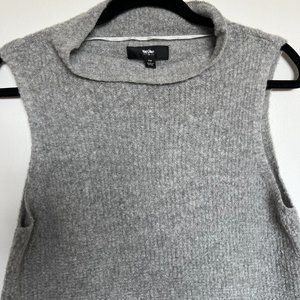 Massimo Gray Mock Turtleneck Sweatervest